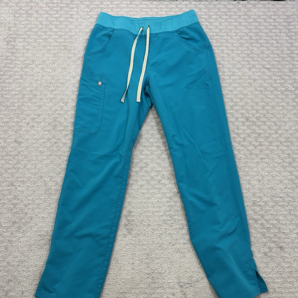 FIGS Technical Collection Blue Solid Scrub Pants Cade Straight Leg Woman's Small